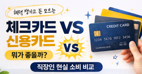 체크카드 vs 신용카드 비교